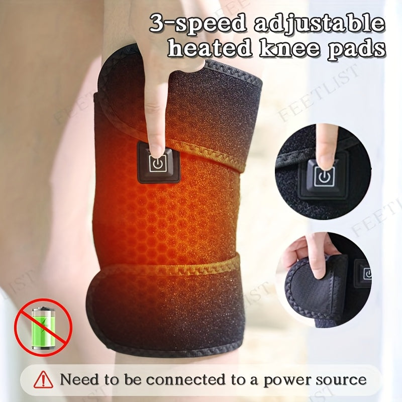 Knee Massager with Heat, 3-Level Heating Pad for Knee Pain, Joint & Warmth, Anti-Slip Breathable Knee Brace for Men & Women